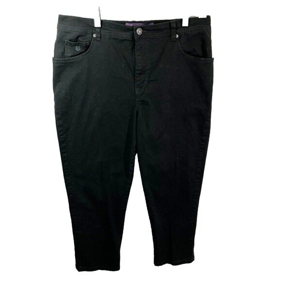 Gloria Vanderbilt Womens Size 16P (35x26) Black Amanda Jeans Stretch - Picture 1 of 6